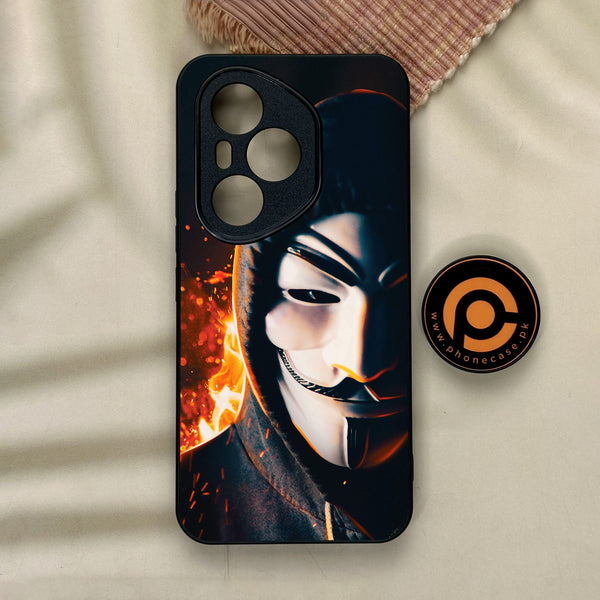 Honor 400 Pro - Anonymous 2.0 Design 6 - Premium Metal Printed Soft Bumper Shock Proof Case