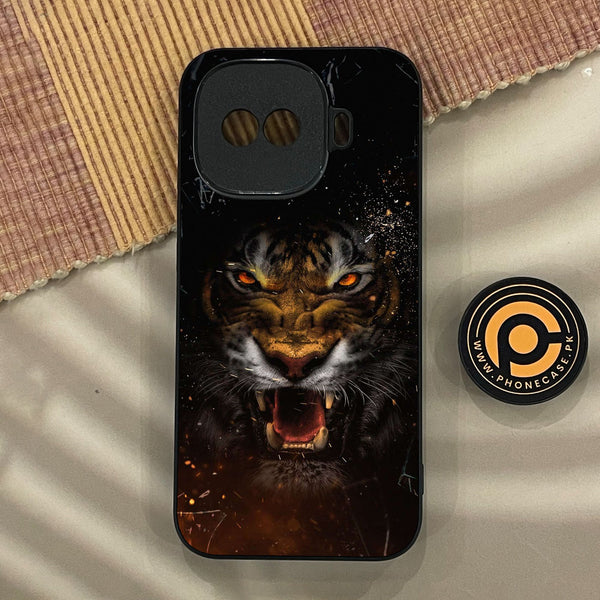 iQoo Z11 Turbo - Tiger Design 9 - Premium Metal Printed Soft Bumper Shock Proof Case