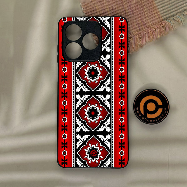 Honor X5c Plus - Ajrak Design 1 - Premium Metal Printed Soft Bumper Shock Proof Case