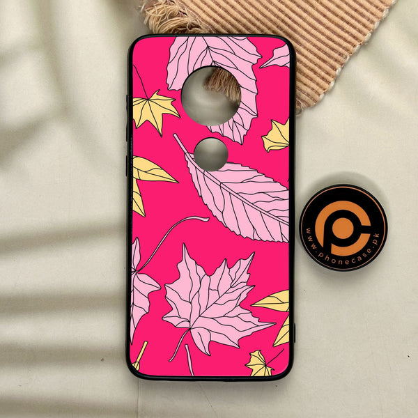 Motorola Moto G7 - Floral Series Design 6 - Premium Metal Printed Soft Bumper Shock Proof Case