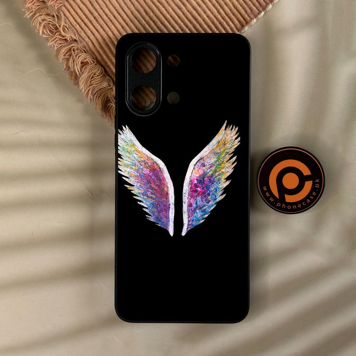 Vivo Y11d - Angel Wings Design 3 - Premium Metal Printed Soft Bumper Shock Proof Case