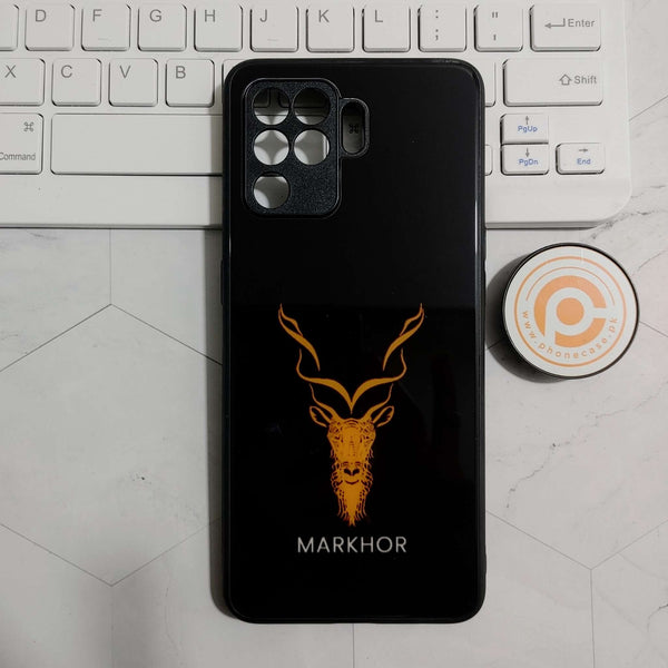 Oppo F19 Pro/ A94 4g/ Reno 5 Lite  - Markhor Design 3 - Premium Printed Glass soft Bumper shock Proof Case CS-23816