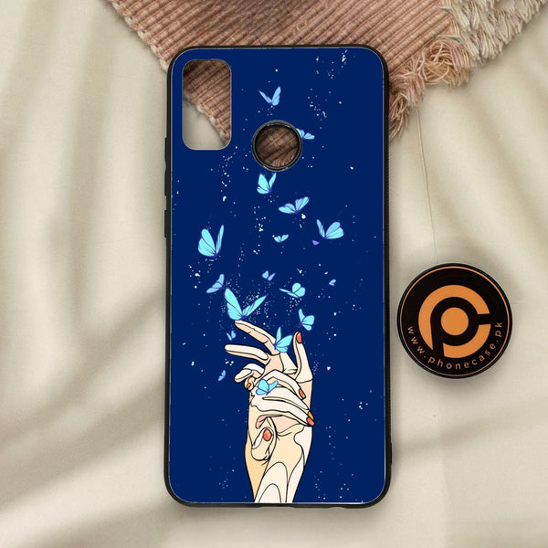 Honor 9X Lite - Butterflies Design 2 - Premium Metal Printed Soft Bumper Shock Proof Case