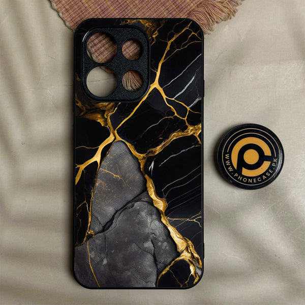 Oppo Reno 16f - Liquid Marble Design 6 - Premium Metal Printed Soft Bumper Shock Proof Case