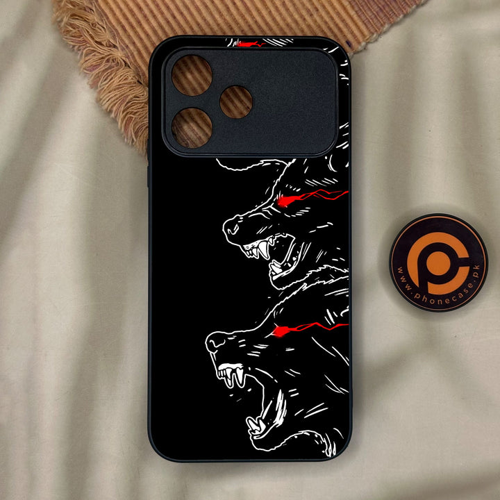 Oppo A6C - Black Art Design 7 - Premium Metal Printed Soft Bumper Shock Proof Case