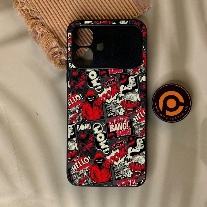 Infinix Smart 20 - Boom Red - Premium Metal Printed Soft Bumper Shock Proof Case