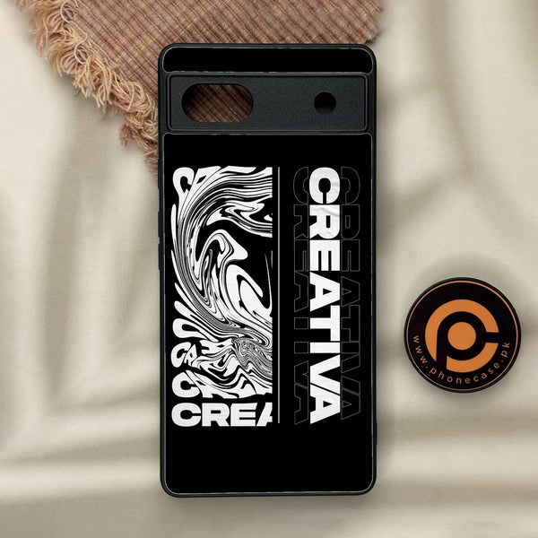 Google Pixel 6a - Creative - Premium Metal Printed Soft Bumper Shock Proof Case