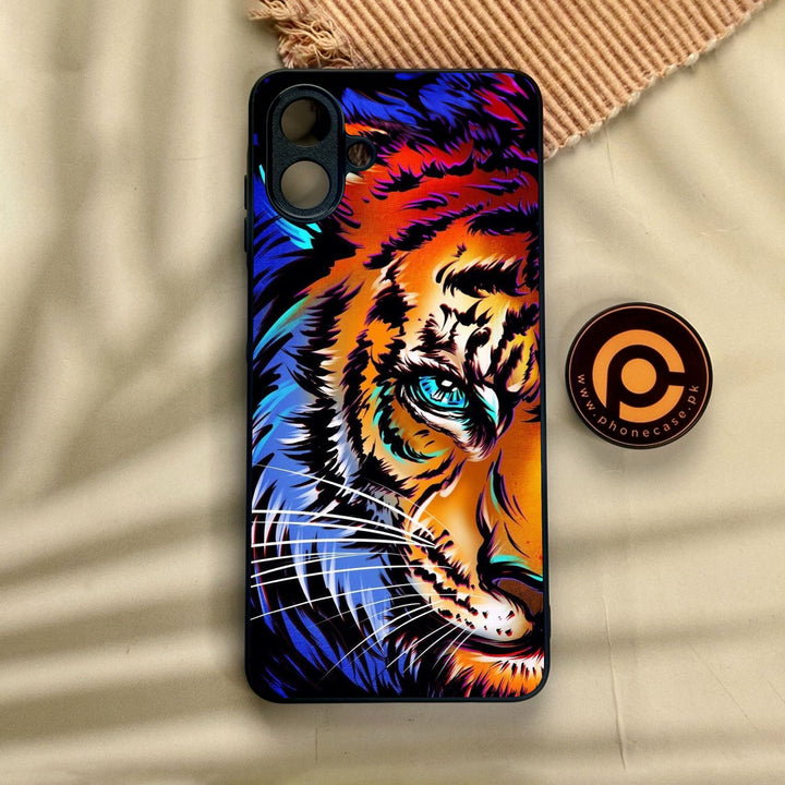 Samsung Galaxy A07 - Tiger Art - Premium Metal Printed Soft Bumper Shock Proof Case