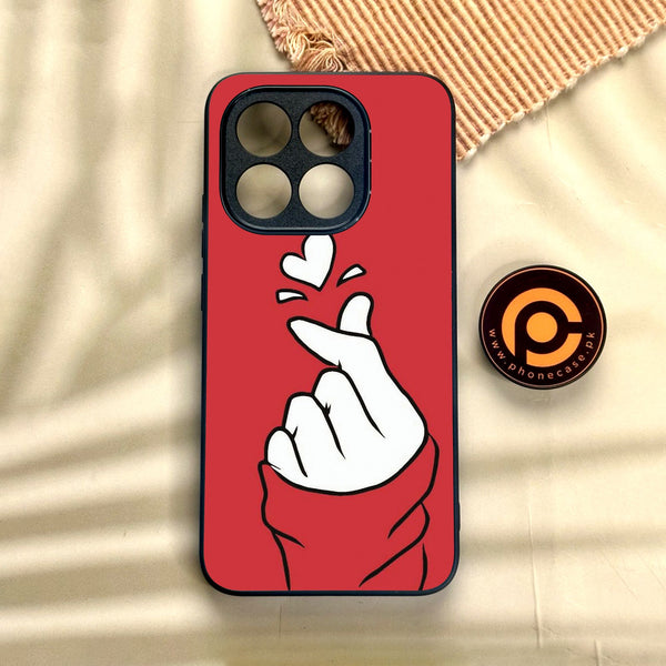 Xiaomi 15T - Finger Heart Bts - Premium Metal Printed Soft Bumper Shock Proof Case