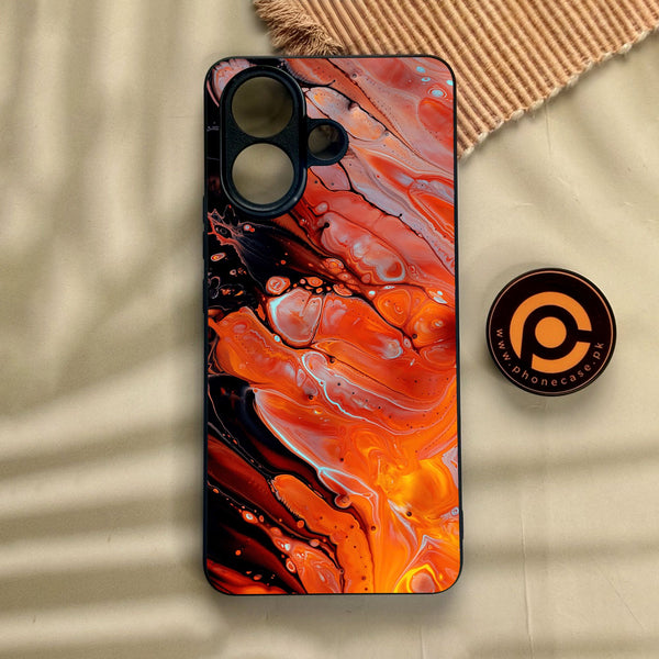 Vivo V60 Lite  - Liquid Marble Design 4 - Premium Metal Printed Soft Bumper Shock Proof Case
