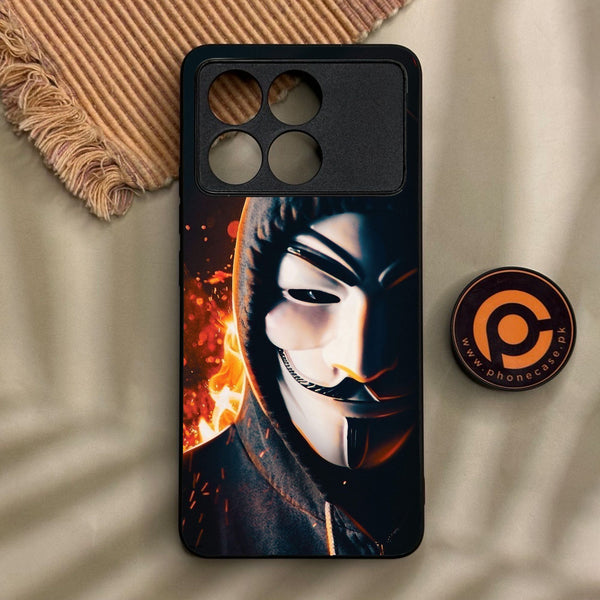 Xiaomi Redmi K70 - Anonymous 2.0 Design 6 - Premium Metal Printed Soft Bumper Shock Proof Case