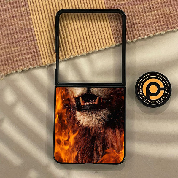 Samsung Galaxy Z Flip 8 - Tiger Design 2 - Premium Metal Printed Soft Bumper Shock Proof Case