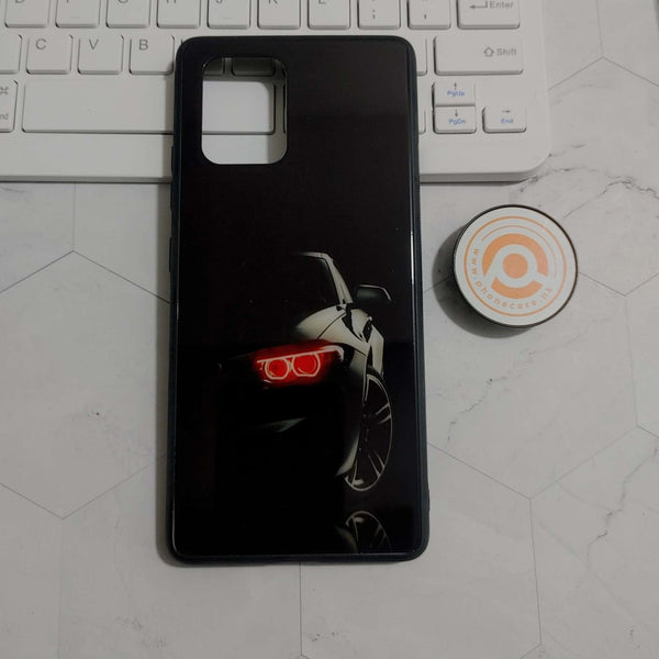 Samsung Galaxy A91 - Black Art Design 6 - Premium Printed Glass soft Bumper shock Proof Case CS-23769