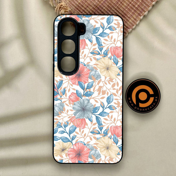 Vivo Y21d - Seamless Flower - Premium Metal Printed Soft Bumper Shock Proof Case