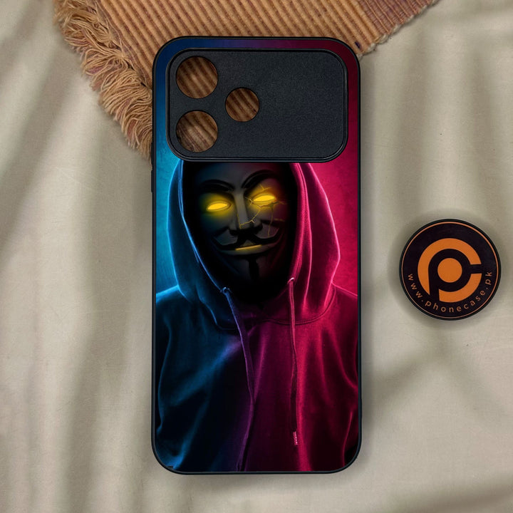 Oppo A6C - Anonymous 2.0 Design 2 - Premium Metal Printed Soft Bumper Shock Proof Case
