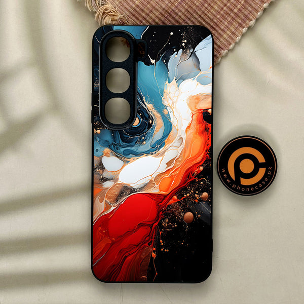 Vivo Y21d - Liquid Design 9 - Premium Metal Printed Soft Bumper Shock Proof Case