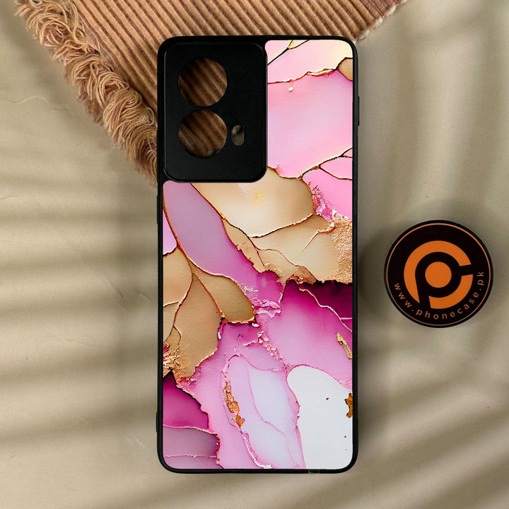 Motorola Edge 2024 - Pink Marble 2.0 Design 4 - Premium Metal Printed Soft Bumper Shock Proof Case