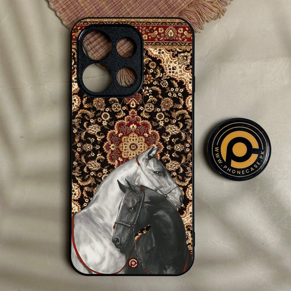 Oppo Reno 16f - Horse Heritage - Premium Metal Printed Soft Bumper Shock Proof Case