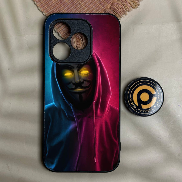 Honor 600 Lite - Anonymous 2.0 Design 2 - Premium Metal Printed Soft Bumper Shock Proof Case