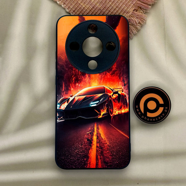 Honor x9d - Racing Design 1 - Premium Metal Printed Soft Bumper Shock Proof Case
