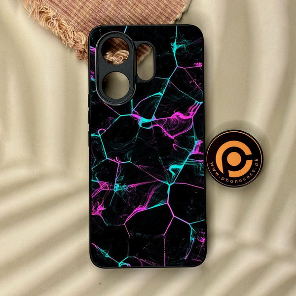 Vivo V60 - Black Marble Design 9 - Premium Metal Printed Soft Bumper Shock Proof Case