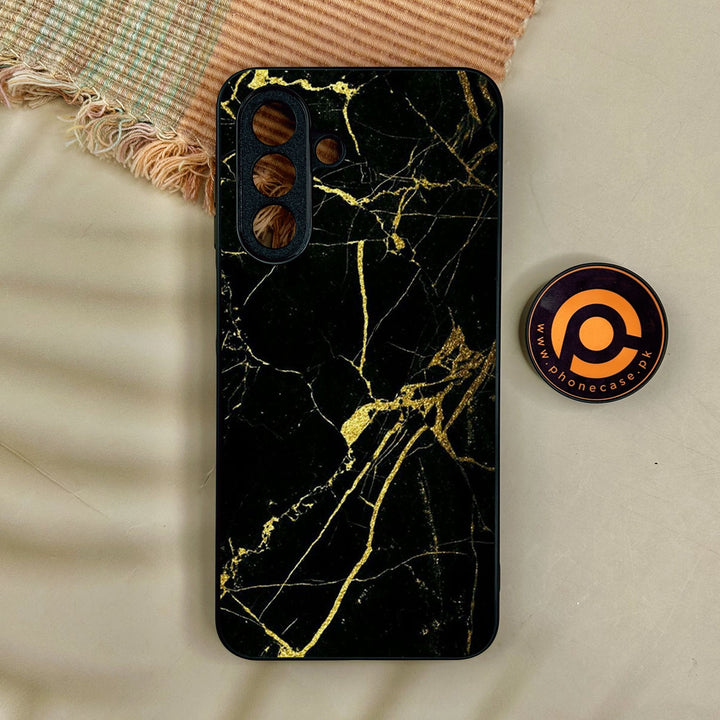Samsung Galaxy A17 - Black Marble Design 3 - Premium Metal Printed Soft Bumper Shock Proof Case