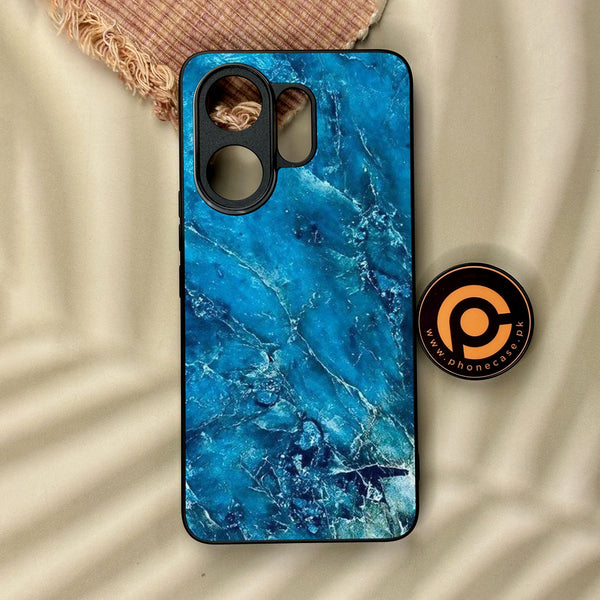 Vivo V60 - Blue 2.0 Design 3 - Premium Metal Printed Soft Bumper Shock Proof Case