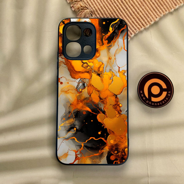 Oppo A6 Pro - Liquid Marble Design 2 - Premium Metal Printed Soft Bumper Shock Proof Case