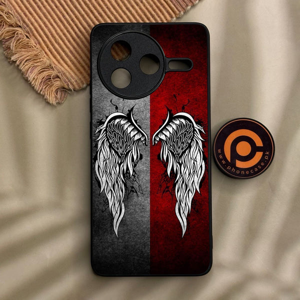 Xiaomi Redmi K80 - Angel Wings Design 2 - Premium Metal Printed Soft Bumper Shock Proof Case