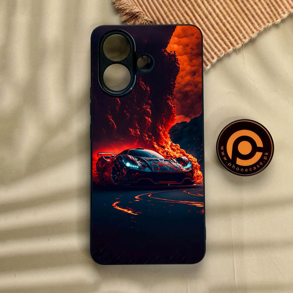 Vivo V60 Lite  - Racing Design 6 - Premium Metal Printed Soft Bumper Shock Proof Case