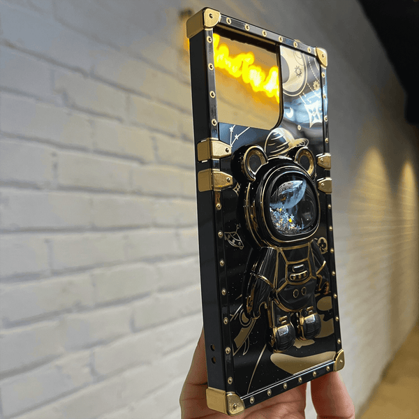 iPhone 11 Pro Max Luxury Space Bear Case With Hidden Folding Stand Case