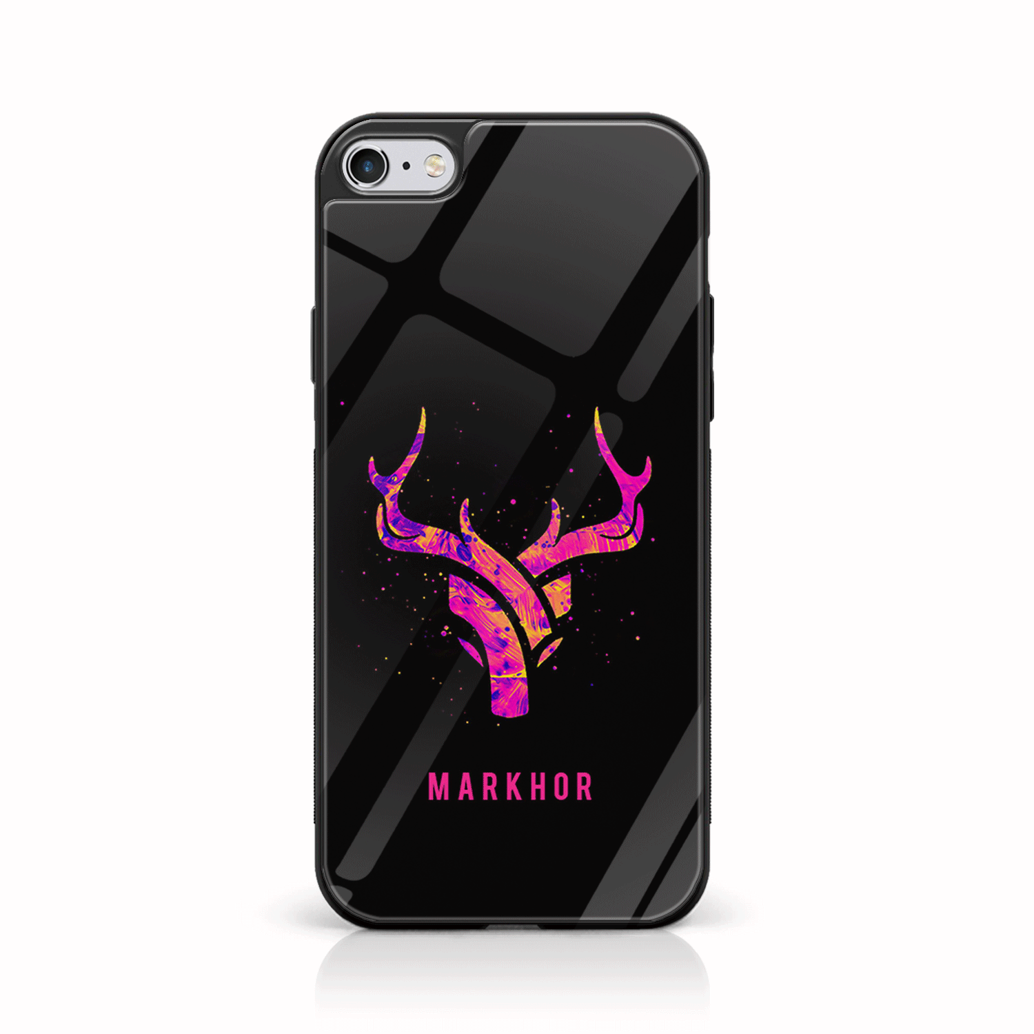 iPhone 6Plus/6sPlus  - Markhor Series - Premium Printed Glass soft Bumper shock Proof Case
