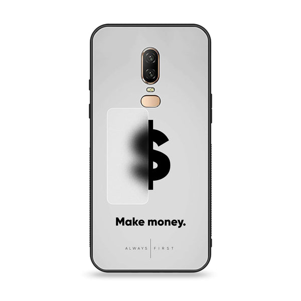 OnePlus 6 - Dollar Design 9- Premium Printed Glass soft Bumper shock Proof Case CS-10697 CS-10702