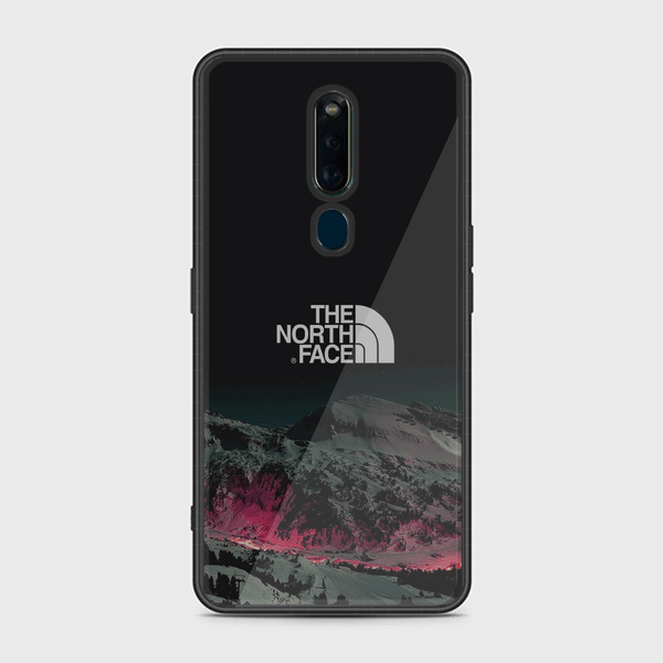 Oppo F11 Pro The North Face Design 6 -  Premium Printed Glass soft Bumper shock Proof Case  CS-26309
