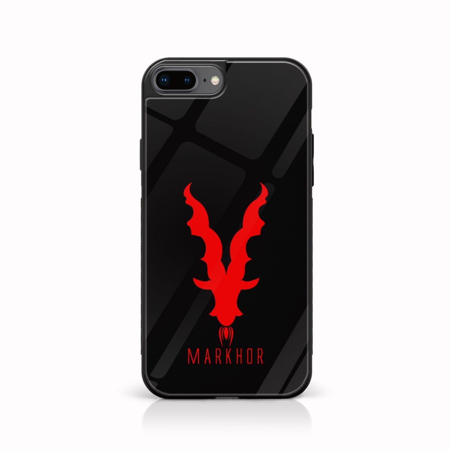 iPhone 7Plus - Markhor Series - Premium Printed Glass soft Bumper shock Proof Case