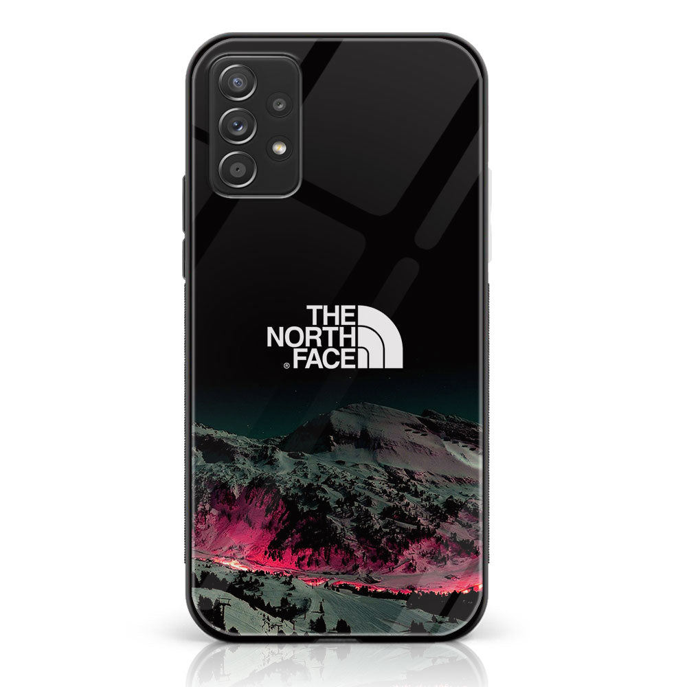 Samsung Galaxy A33 - The North Face Series - Premium Printed Glass soft Bumper shock Proof Case