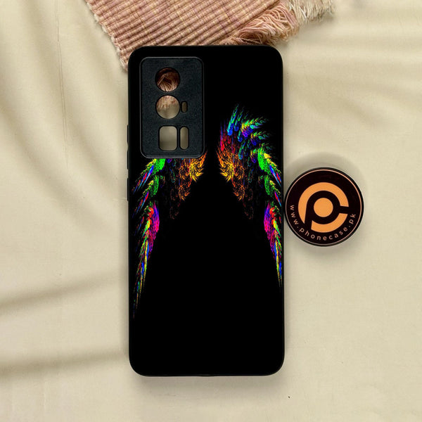 Xiaomi Redmi K60 Pro - Angel Wings Design 10 - Premium Metal Printed Soft Bumper Shock Proof Case