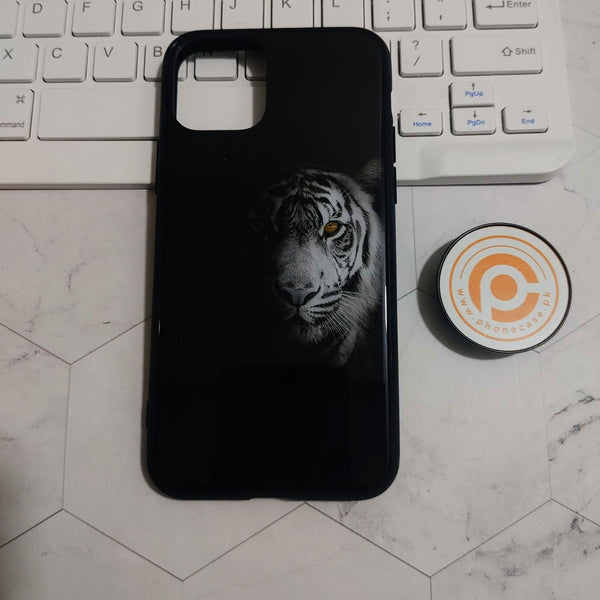 iPhone 11 Pro - Tiger Art Design 10 - Premium Printed Glass soft Bumper shock Proof Case  CS-25572