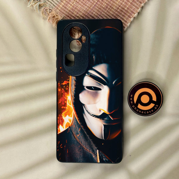 Oppo Reno 10 Pro Plus - Anonymous 2.0 Design 6 - Premium Metal Printed Soft Bumper Shock Proof Case