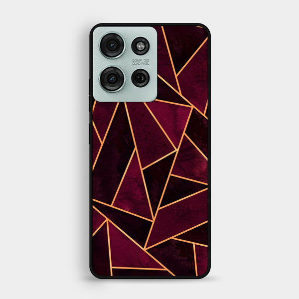 Motorola Moto G75 - Geometric Design 7 - Premium Metal Printed Soft Bumper Shock Proof Case