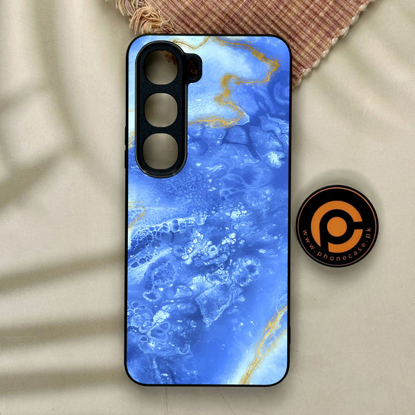 Vivo Y21d - Blue 2.0 Design 2 - Premium Metal Printed Soft Bumper Shock Proof Case