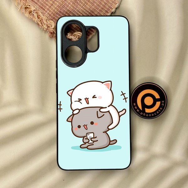 Vivo V60 - Cute Bubu Dudu Design 1 - Premium Metal Printed Soft Bumper Shock Proof Case