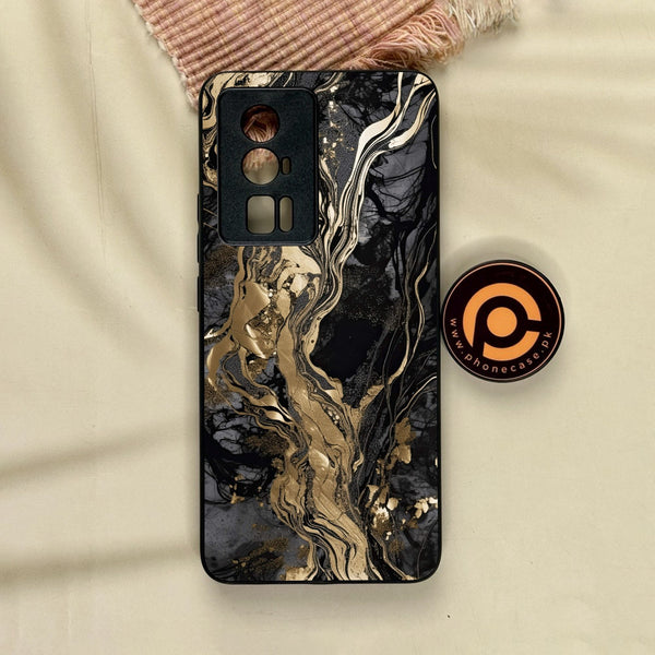 Xiaomi Redmi K60 Pro - Liquid Marble Design 9 - Premium Metal Printed Soft Bumper Shock Proof Case