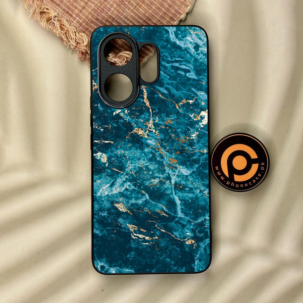 Vivo V60 - Blue 2.0 Design 8 - Premium Metal Printed Soft Bumper Shock Proof Case