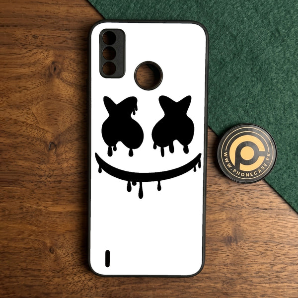 Tecno Spark 6 GO - Marshmello Face - Premium Metal Printed Soft Bumper Shock Proof Case