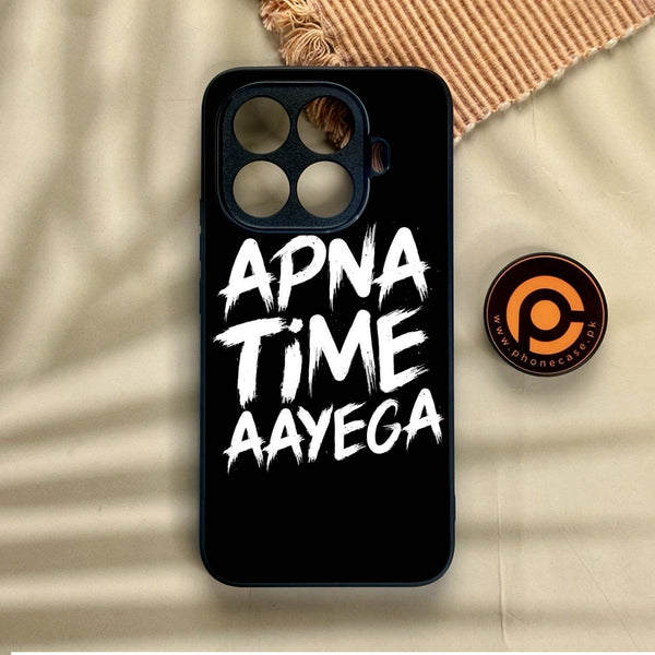 Xiaomi 15T Pro - Apna Time Ayega - Premium Metal Printed Soft Bumper Shock Proof Case