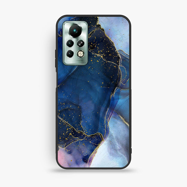 Infinix Note 11 Pro - Blue Marble Design 7 - Premium Metal Printed Soft Bumper Shock Proof Case