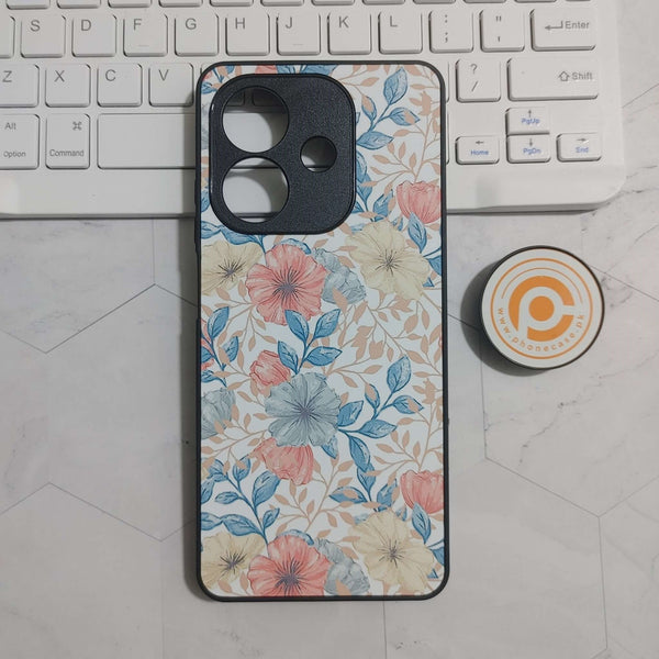 OPPO A3 4G 2024 / OPPO A3X -  Seamless Flower - Premium Printed Glass soft Bumper shock Proof Case CS-24279