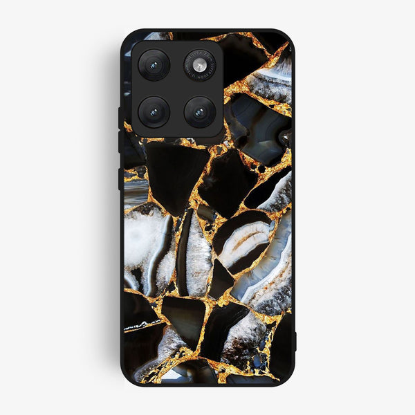 Motorola Edge 2026 - Black Marble Design 5 - Premium Metal Printed Soft Bumper Shock Proof Case
