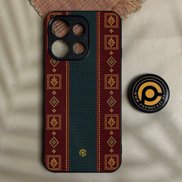 Oppo Reno 16f - Classic Weave Design 12 - Premium Metal Printed Soft Bumper Shock Proof Case